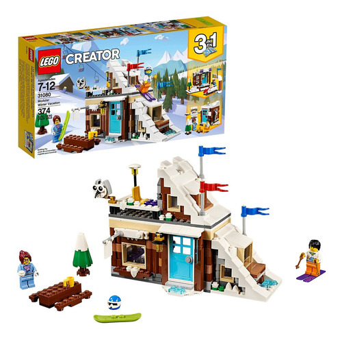 Lego Creator 3in1 De Vacaciones De Invierno Modular, 374 Pcs