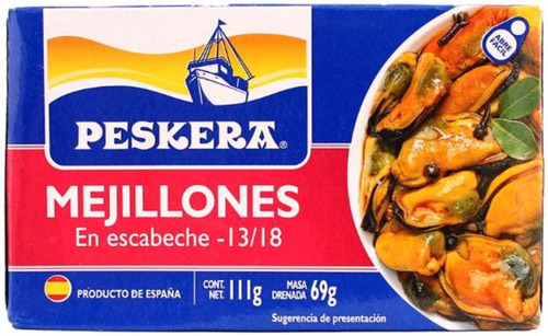 2 Pzs Peskera Mejillones En Escabeche 111gr