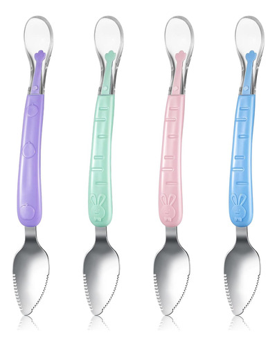 Cuchara De Silicona Multicolor Para Bebés