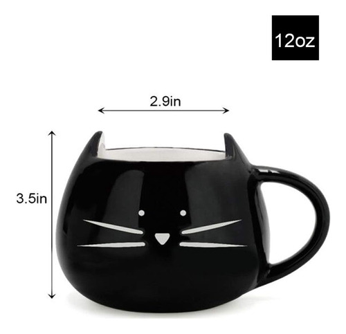 Caneca De Café Koolkatkoo Cute Ceramic Cat Cat De 12 Onças C