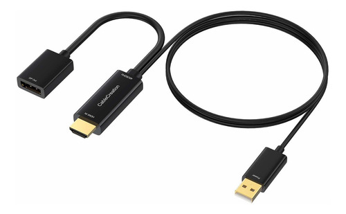 Adaptador Hdmi Displayport Alimentación Usb  4k X 2k60...