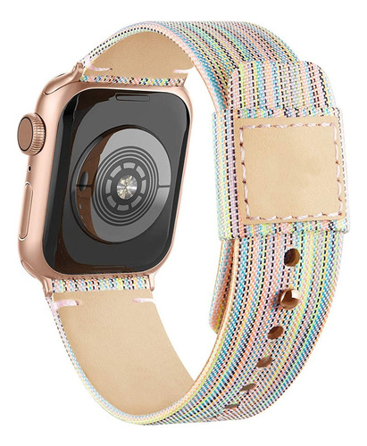 Correa Compatible Con Apple Watch Nylon Cuero