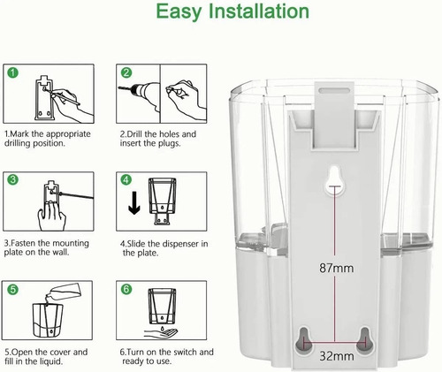 Imagen 6 de 9 de Dispensador Jabon Gel Antibacterial Automatico Despachador