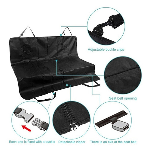 Imagen 4 de 9 de Lona Funda Manta Protectora Cubre Asiento Auto Para Perros