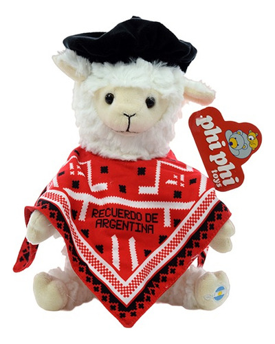 Peluche Oveja Folklorica Con Musica Phi Phi Toys Color Blanco