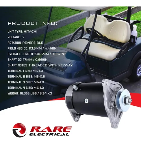 Generador De Arranque Compatible Club Car Ez-go Golf Ca...