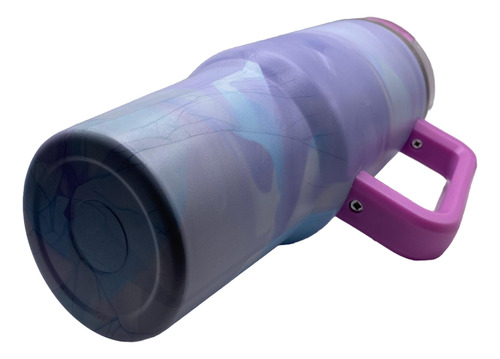 Vaso Térmico Quencher Acero Inox Veteado 1,2ml Efecto Marmol Violeta Mármol