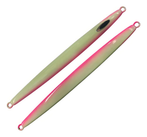 Isca De Pesca Ns Jumping Jig Pita 200 Rosa E Glow 200g 22cm
