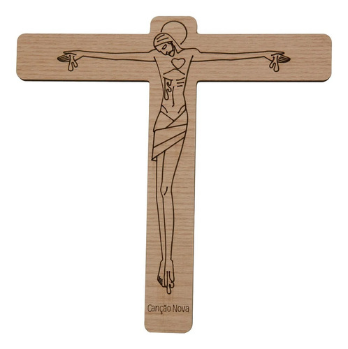 Crucifixo Cruz De Parede Vinde Ó Deus Grande 30 Cm