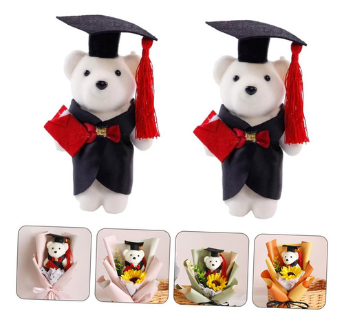 10piezas Osito De Peluche De Graduación Muñeco Tierno Para