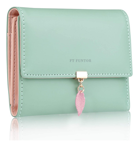 Ft Funtor - Cartera Rfid Para Mujer, Con Tarjetero Y Detalle