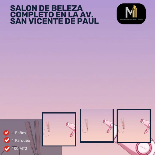 Vendo Salón De Belleza Completo En Alma Rosa L 