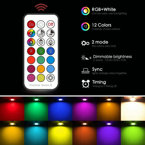 * Lámpara De Techo Led Control Remoto Inteligente Rgb