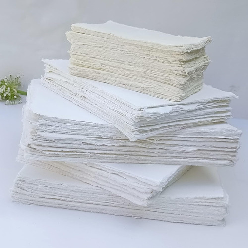 Papel De Algodón Handmade A5 Blanco 150 Gsm Para Crafts