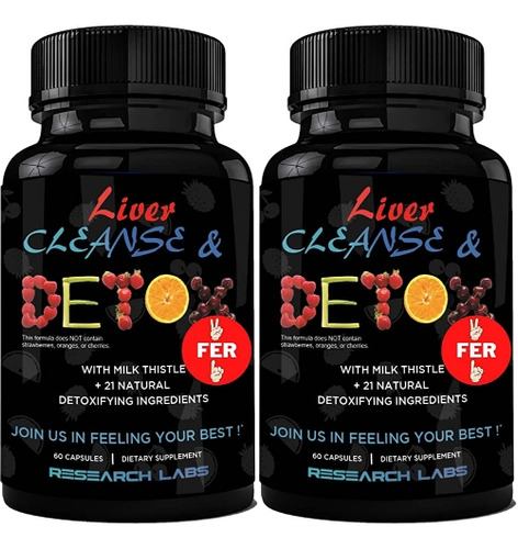 Livercleanse Detox Desintoxicantes 60 Cápsulas 