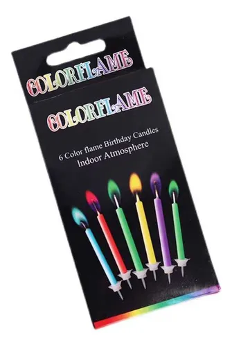comprar Vela De Cumpleaño Llama De Colores, 12 Vela