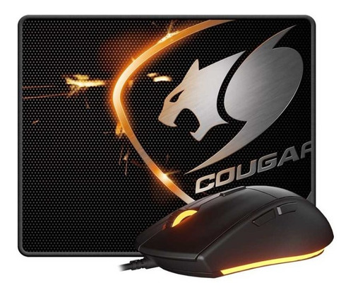 Imagen 1 de 10 de Mouse Gamer Cougar Combo Minos Xc 4000 Dpi+ Pad Speed Xc