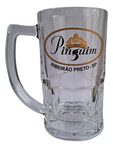 Caneca De Chopp Vidro Pinguim Ribeirão Preto 350ml Original