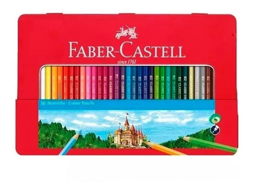 Lapices Faber Castell En Lata X 36 Colores