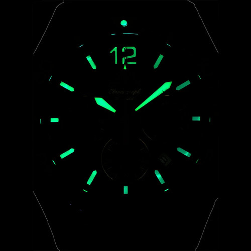 Relógio Orient Sports Solar Mako Ra-tx0207r10b Correia Prateado Bisel Preto Fundo Vermelho
