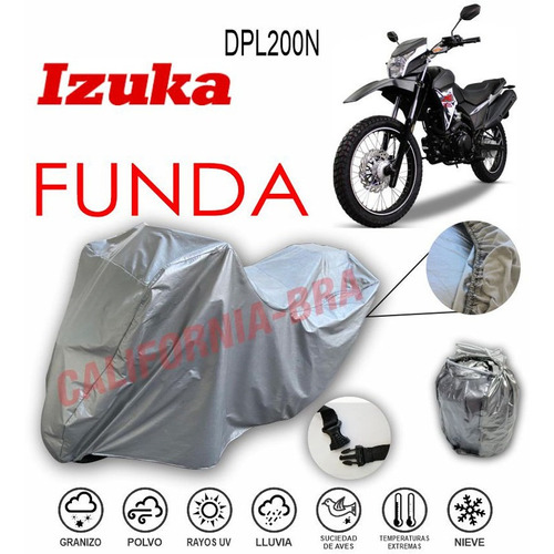 Funda Cubierta Lona Moto Cubre Izuka Dpl200 N
