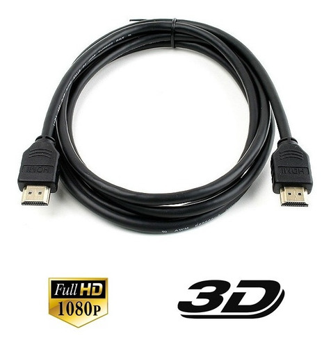 Cable Hdmi Negro Encauchetado 1,5 Metros Version 1.4 1080p