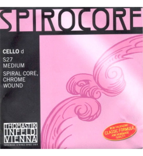 Cuerda Suelta Cello Thomastik S27 Spirocore D Acero/cromo