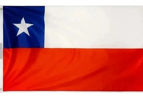Bandera De Chile 150 X 90 Cm Polierter 