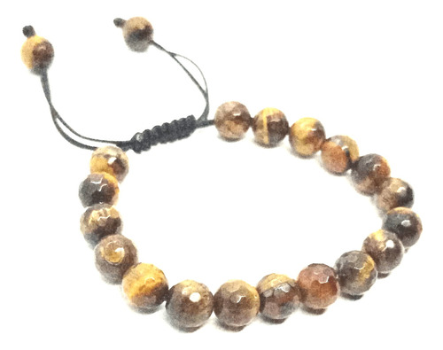 Pulsera Ajustable Piedra Ojo De Tigre |bisutería Lola