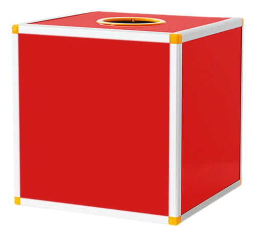 Caja De Sorteo Caja De Lotería Caja De 25x25x25cm Todo Rojo