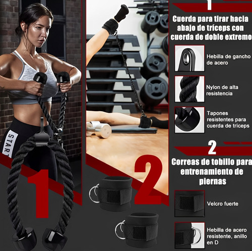 Agarres Para Gym 10pcs Agarradera Maneral Kit Con 8 Ganchos