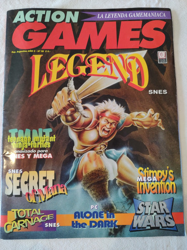Revista Action Games 28 Septiembre 1994 Legend Star Wars