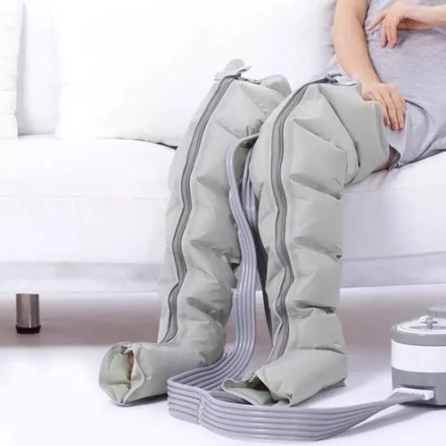 Bota Massageadora Cansaço Nas Perna Linfodema Otima Escolha Cinza