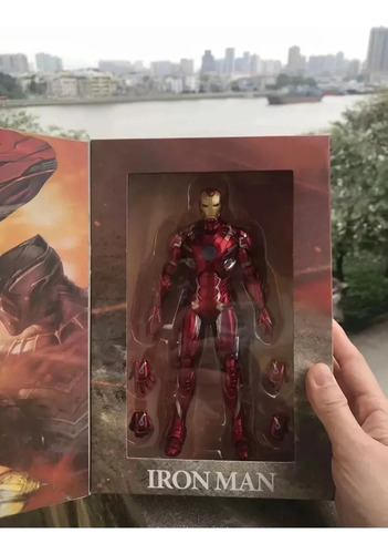 Lâmpada Led Marvel Ironman Mk46, 17 Cm, Bonecos De Ação 1