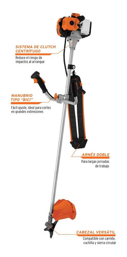 Desmalezadora A Gasolina 52 Cc Mango, Truper 11032