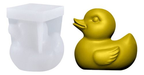 De Molde De Silicona Tridimensional Pequeño Pato Amarillo 3d