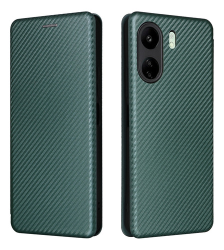 Funda Tipo Cartera De Poliuretano De Fibra De Carbono Para X