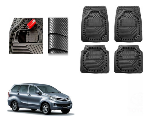 Tapetes Carbono 3d Grueso Toyota Avanza 2012 A 2014 2015
