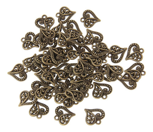 4 Paquete De 3-6 50x Dijes De Corazón Antiguo Diy 4 Piezas