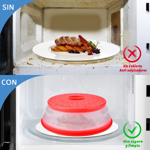 2pcs Tapa Para Microondas Plegable De Silicona, Cubierta De