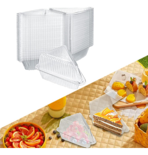 Gv W Recipientes Para Rebanadas De Pastel, Tapa Con 100