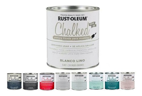 Rust Oleum Chalked Tizada Vintage Ultra Mate 0.88 -colores