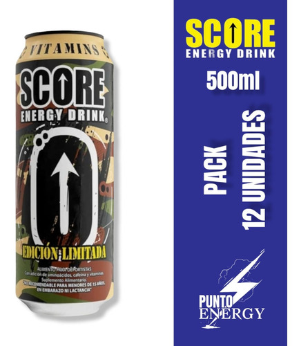 Bebida Energética Score Edición Limitada 500ml 12 Latas