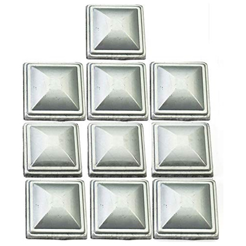 Tapa De Poste De Valla 4x4, 10 Piezas De Acero Galvaniz...