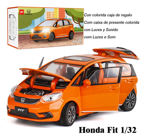 2022 Nuevo Honda Fit Sunroof Edition Miniatura Metal Coche