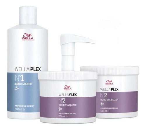 Kit Wella Plex Profissional (3 Produtos) 500ml