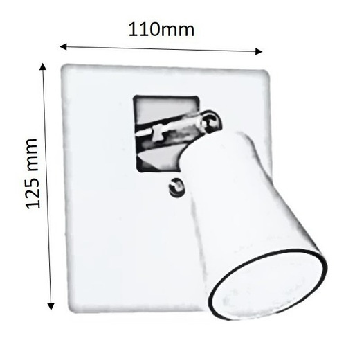 Imagen 2 de 9 de Spot Aplique Pared Acero 1 Luz Dicro Led Direccionable