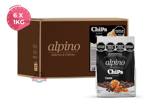 Chip Semiamargo 6x1kg Alpino  