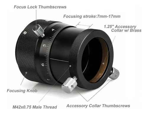 Accesorios De Telescopio Focuser Helicoidal Para Oculares Color