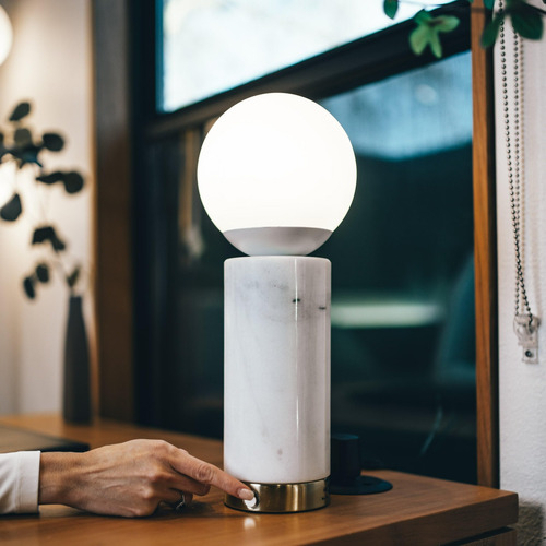 Ozarke Lámpara De Mesa Led De Mármol Moderna Luz De Lectura
